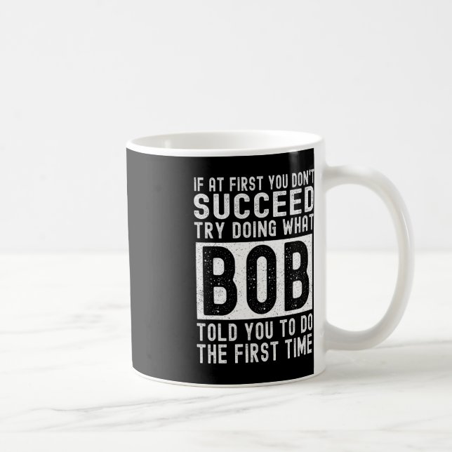 Mug BOB Name Personnalisé Anniversaire Fun Christmas J (Droite)