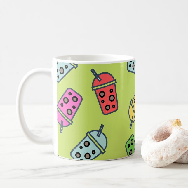 Mug Boba Bubble Tea Motif (Avec donut)
