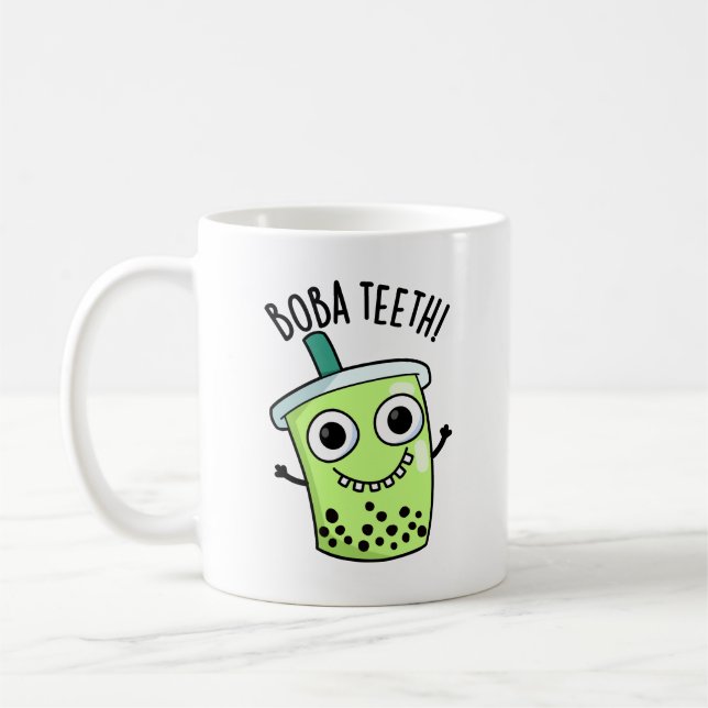 Mug Boba Teeth amusant Boba Tea Pun (Gauche)