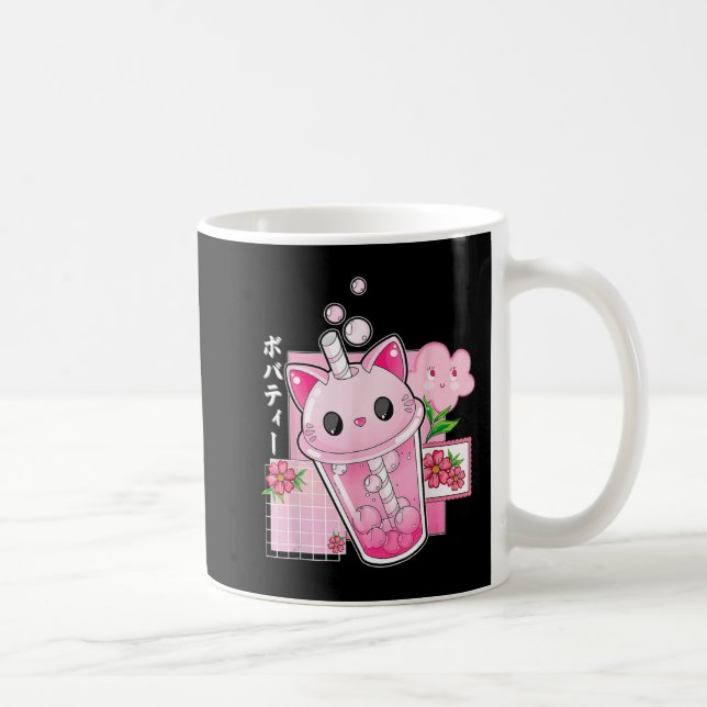 Mug Boba Thé Chat Bubble Thé Kawaii Anime Japonaise Fi (Droite)