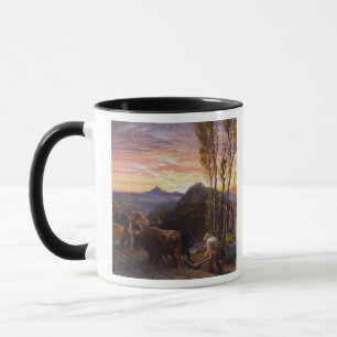 Mug Boeufs labourant au coucher du soleil (la semaine