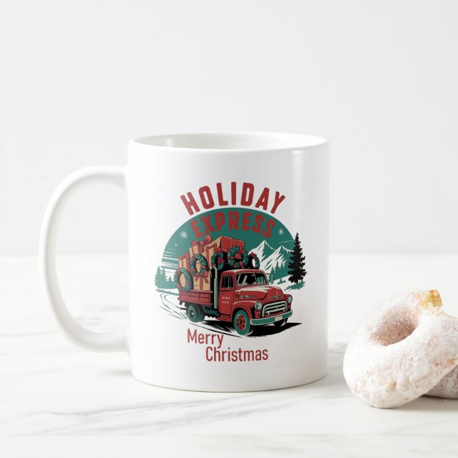 Mug Bogie classique des années 1950 Noël (Avec donut)