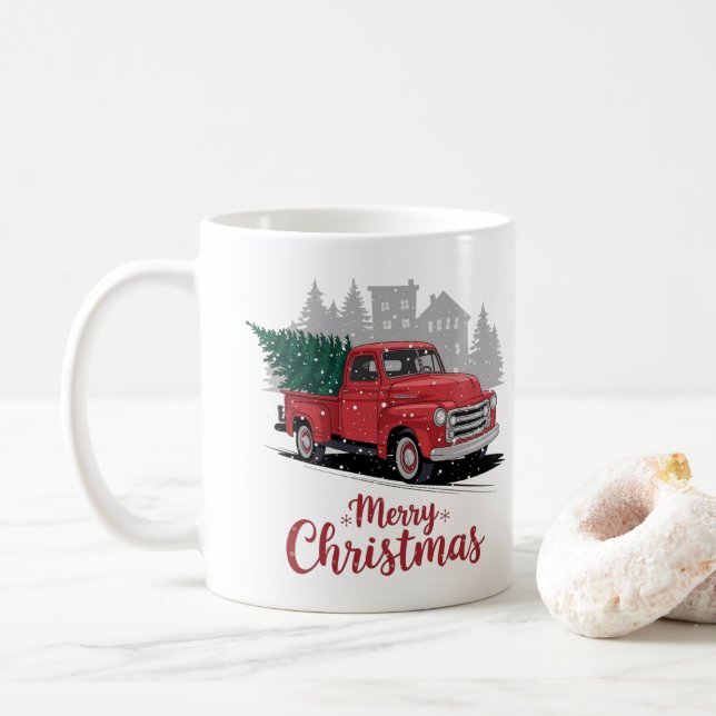 Mug Bogie classique des années 1950 Noël (Avec donut)