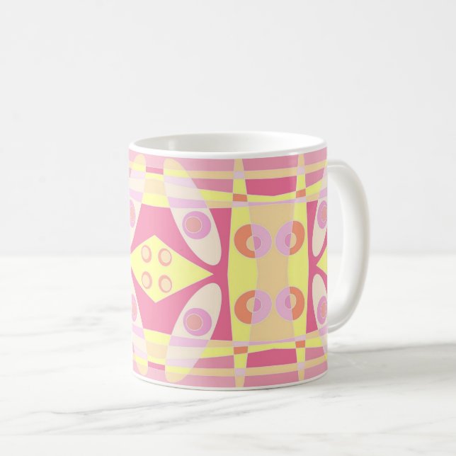 Mug Bohème Chintz 24 Bubblegum rose jaune orange (Devant droit)