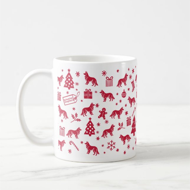 Mug Bohemian Shepherd Design de Noël (Gauche)