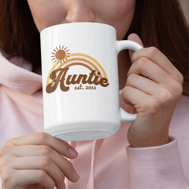 Mug Bohémien Burange Orange arc-en-ciel Sun Tante Retr (Créateur téléchargé)