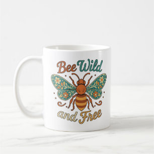 Mug Boho Bee Wild and Free Floral