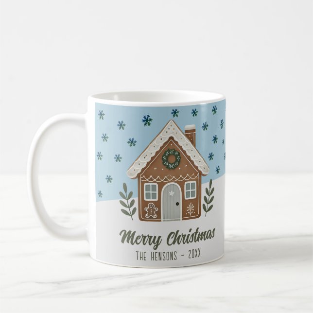 Mug Boho Cookie House Snowflakes Famille (Gauche)