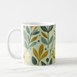 Mug Boho du milieu du siècle Floral Fleurs Fleurs sauv