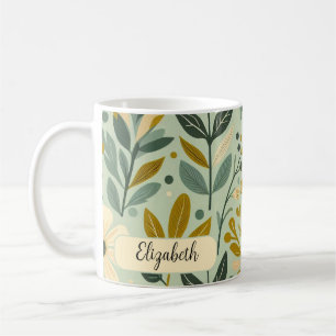 Mug Boho du milieu du siècle Floral Fleurs Fleurs sauv