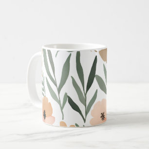 Mug Boho Fleur sauvage Aquarelle Floral Pastel