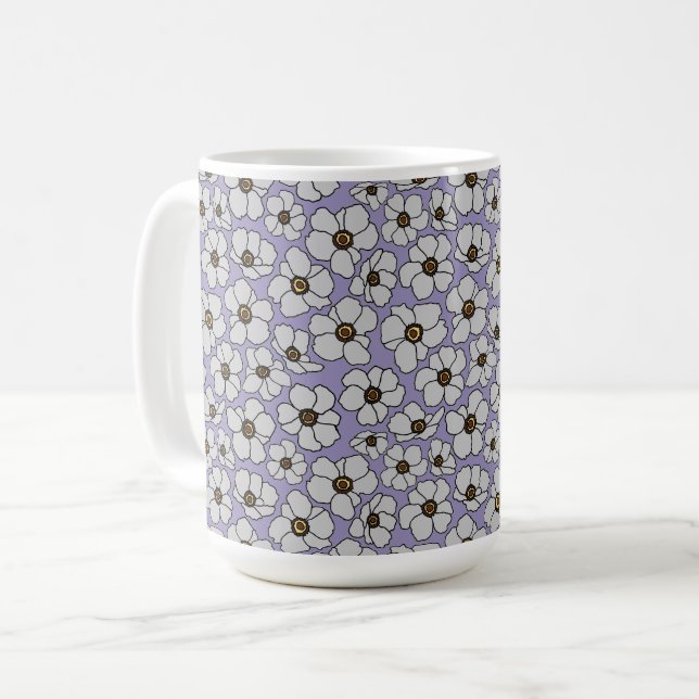 Mug Boho Fleurs Sauvages Sur Lavande  (Devant gauche)