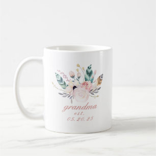 Mug Boho Floral Fête des mères Cadeau grand-mère