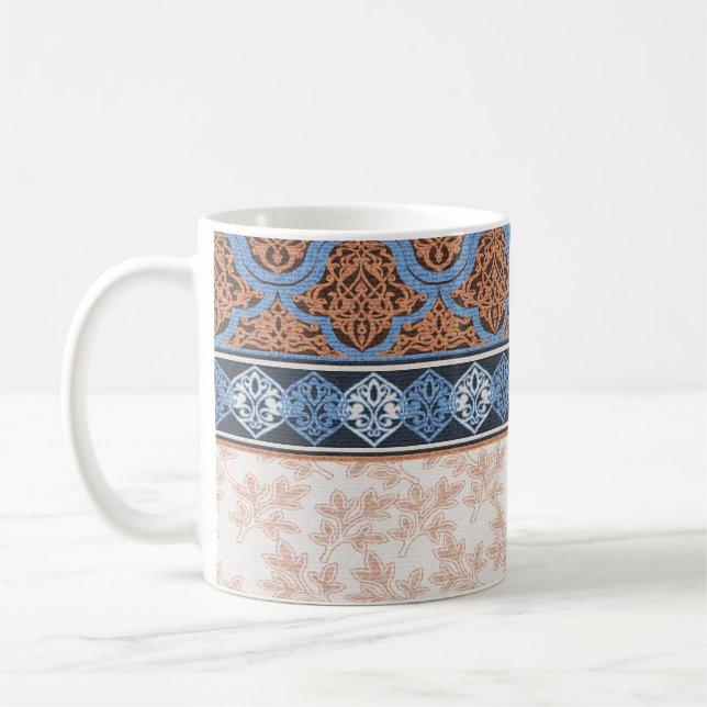 Mug Boho Floral Stripes : Ethnic Seamless Collection (Gauche)