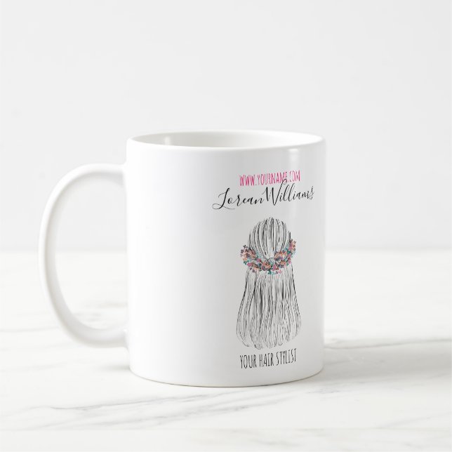 Mug Boho Hair Styliste Fleur Couronne Mariage coiffure (Gauche)