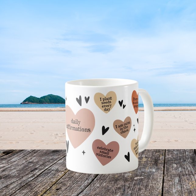 Mug Boho Heart Enseignant Cadeau Affirmation et Gratit (Créateur téléchargé)
