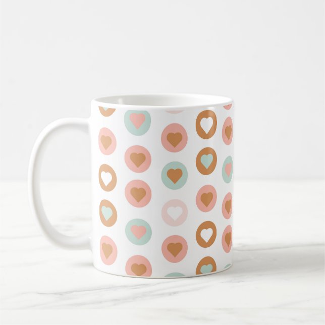 Mug Boho Loving Hearts Love Valentines Colorée (Gauche)