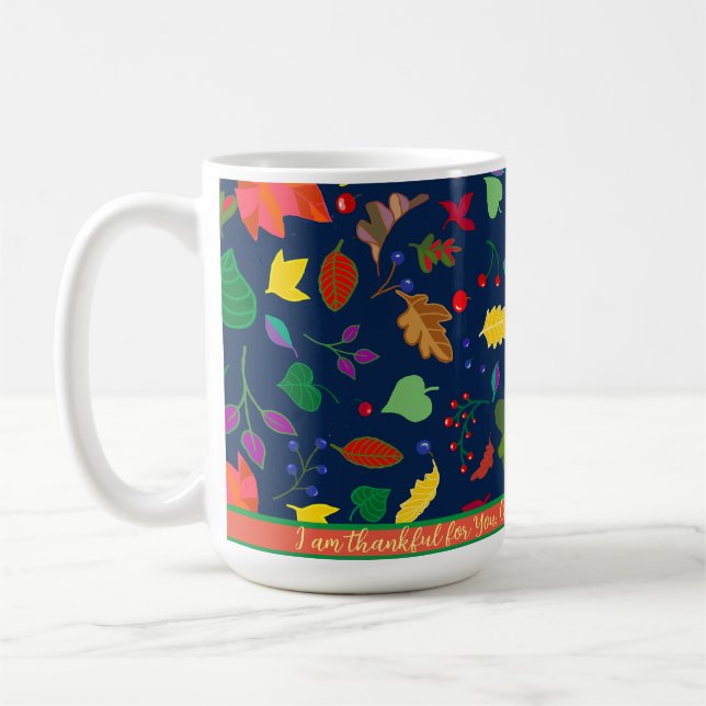 Mug Boho Moderne Merci Pour Vous Les Feuilles D'Automn (Gauche)