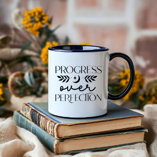 Mug Boho Moon noir et blanc céleste minimaliste