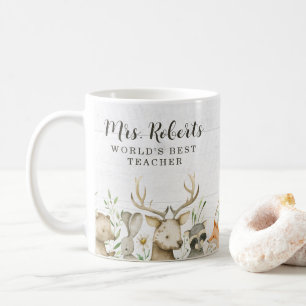 Mug Boho Rustic Wildlife Teacher Appréciation