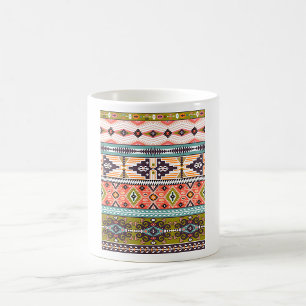 Mug Boho Tribal Motif géométrique Sud-Ouest Aztec