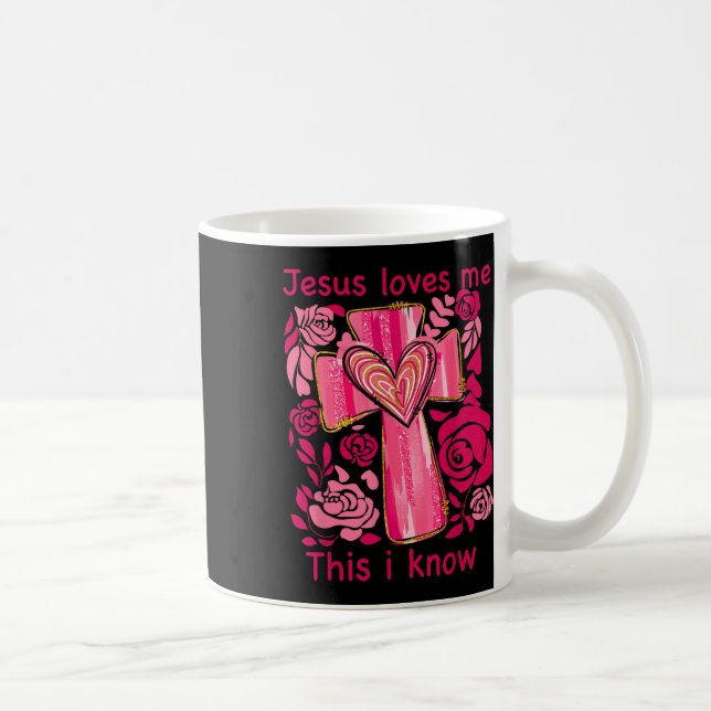 Mug Boho Valentine Jésus M'Aime Ceci Je Connais Christ (Droite)