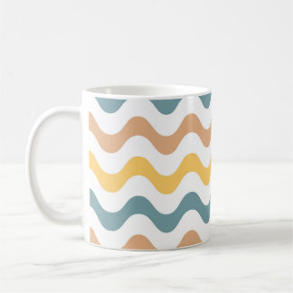 Mug Boho Wave Hippie Vintage Tons Terre Jaune