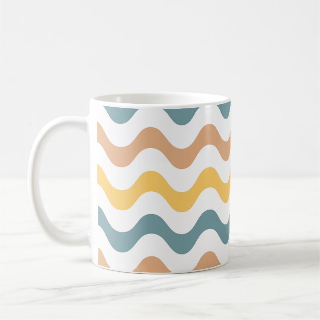 Mug Boho Wave Hippie Vintage Tons Terre Jaune (Gauche)
