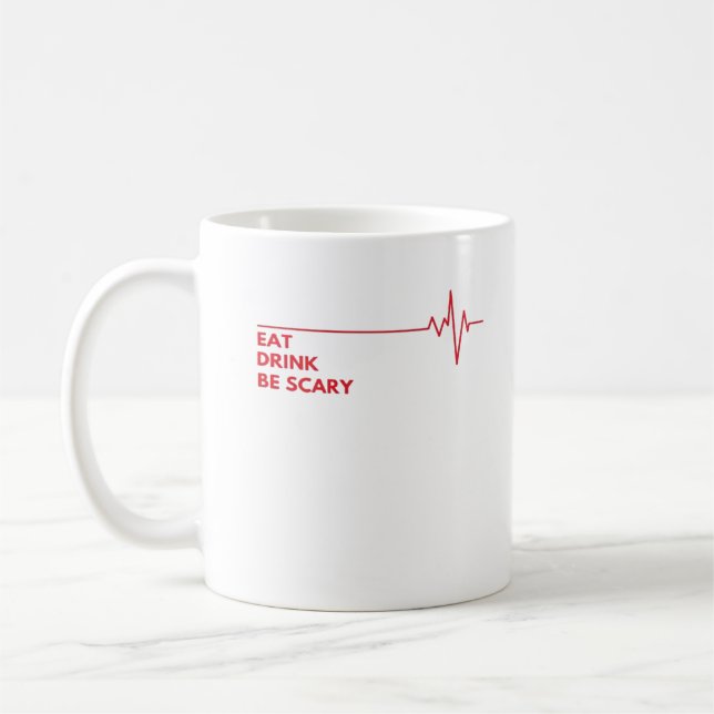 Mug Boire à manger Soyez un Cool effrayant Unique (Gauche)