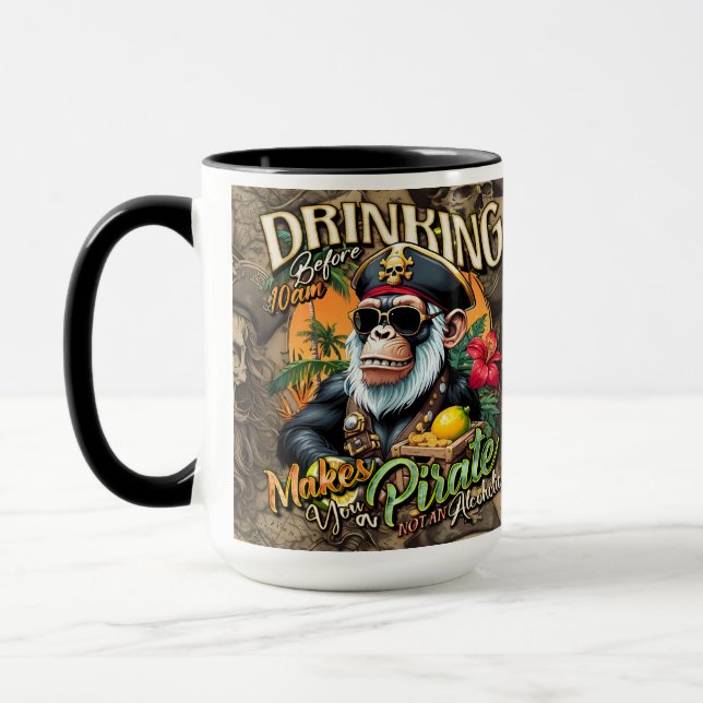 Mug Boire avant 10h fait de vous un pirate pas un Alc (Gauche)