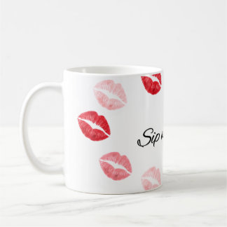 Mug Boire avec Amour – Jolis Lèvres Roses et Rouges Ta