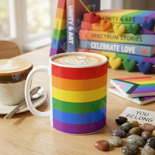 Mug Boire avec fierté : Drapeau arc-en-ciel