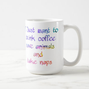 Mug Boire Café Économiser Animaux Prendre Naps Amoureu