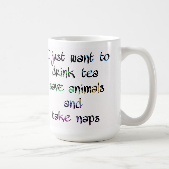 Mug Boire Café Économiser Animaux Prendre Naps Amoureu (Droite)