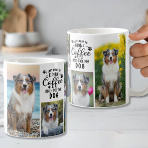 Mug Boire du café et caresser mon chien Photo