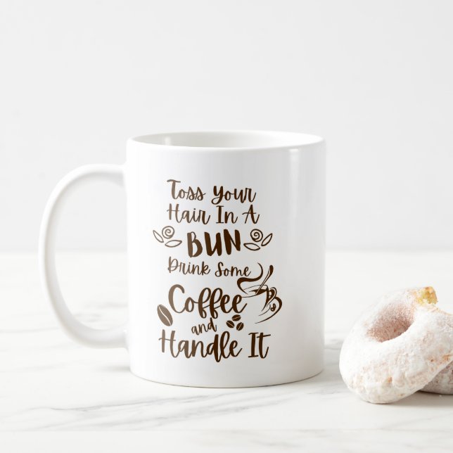 Mug Boire du café et le manipuler Drôle (Avec donut)