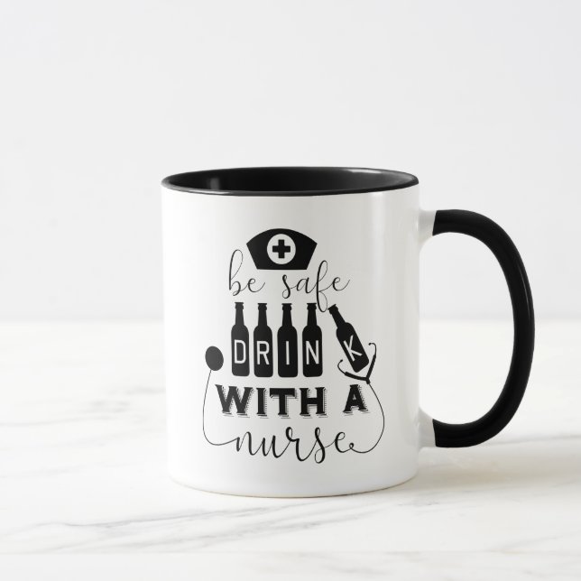 Mug Boire en toute sécurité avec une infirmière (Droite)