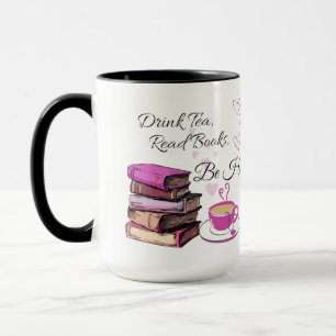 Mug Boire Thé Lire les livres Soyez heureux Mug, Café