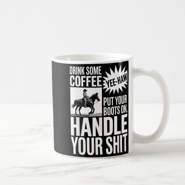 Mug Boire un café minimal Mettre votre (Droite)