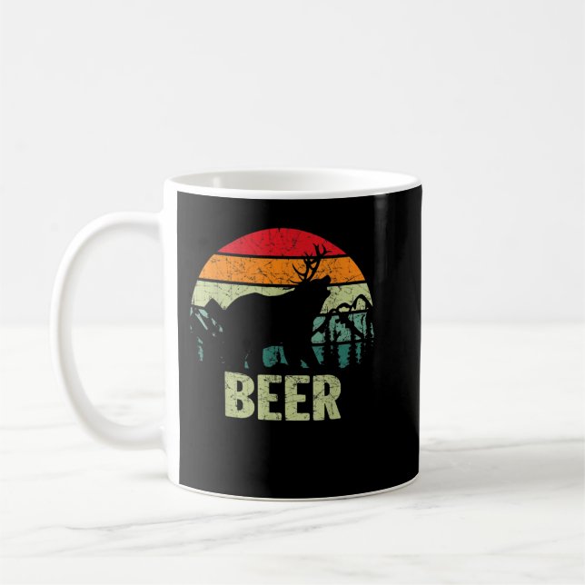 Mug Boire Vintage amusante - Bear Deer Beer TShirt (Gauche)