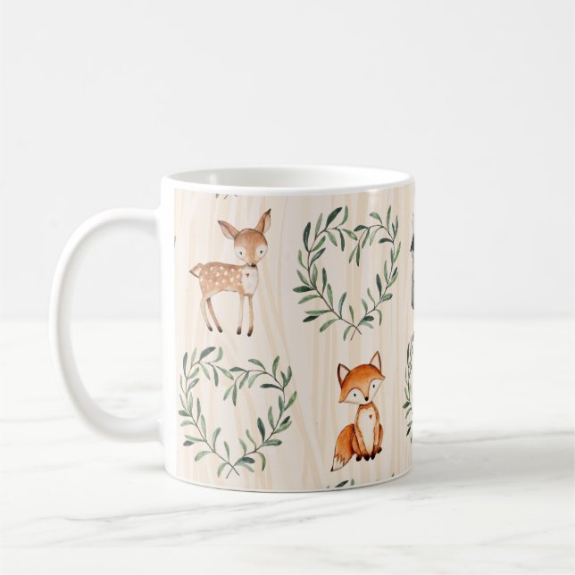 Mug Bois Bébé Forêt Animal (Gauche)
