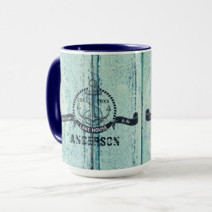 Mug Bois bleu Bienvenue au Lake House
