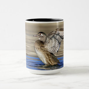 Mug Bois Canard battant ses ailes