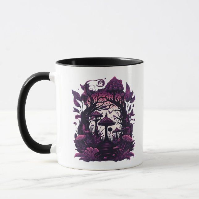 Mug Bois de champignons Whimsigoth Witchy sérigraphie  (Gauche)