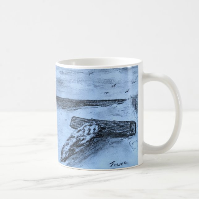 Mug Bois de flottage sur la plage (Droite)