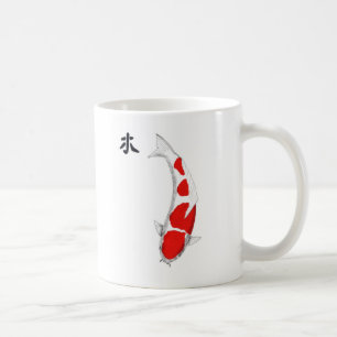 Mug Bois de Koi Kohaku Feng Shui de Japonais