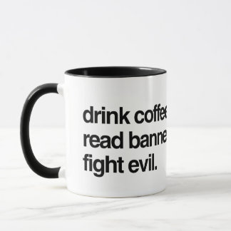 Mug Bois Du Café. Lire Livres Interdits. Combattre le 