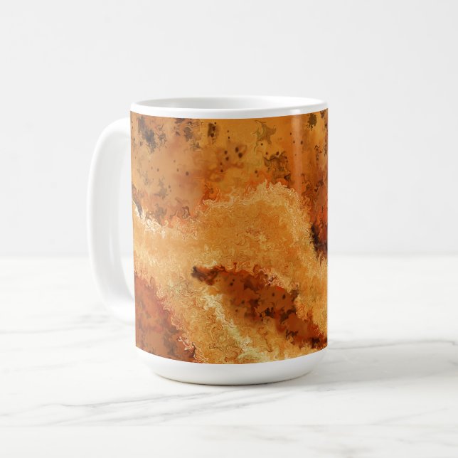 Mug Bois élégant à motif ondulé (Devant gauche)
