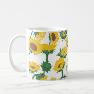 Mug Bois Imprimer Tournesol jaune