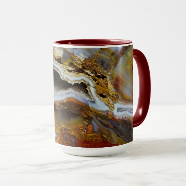 Mug Bois Pétrifié Avec Cristaux (Devant droit)